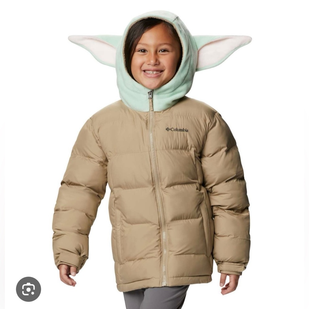Columbia STAR WARS collab snow jacket grogu baby yoda mandalorian